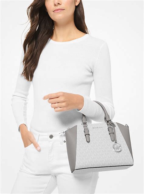 michael kors mini ciara|Ciara Medium Logo and Leather Satchel .